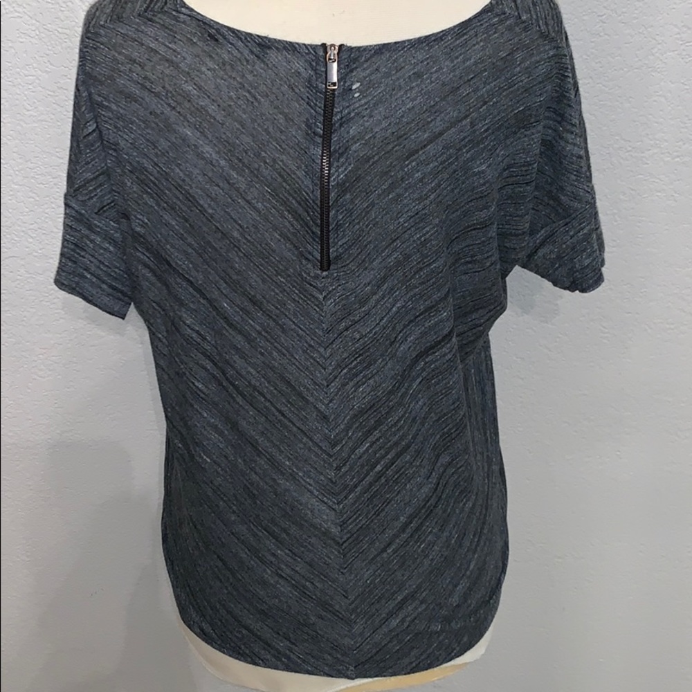 Zara heather grey distressed shirt sleeve shirt S - Picture 5 of 7